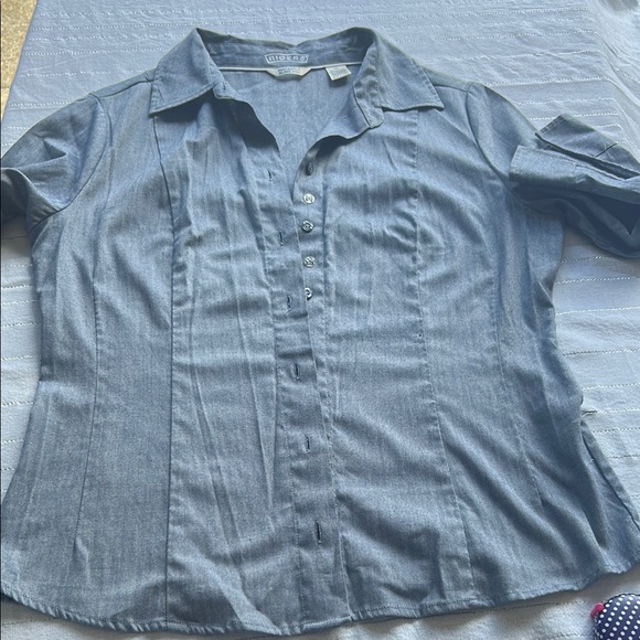 Blue Button-Up Shirt - Picture 1 of 3